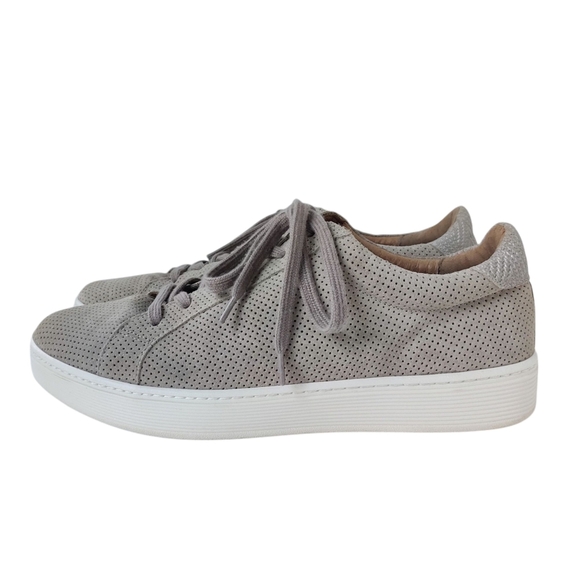SOFFT Somers Sneakers 10 Beige Perforated Leather Shimmer Lace up - Picture 1 of 10